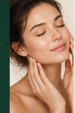 Woman with glowing, radiant skin